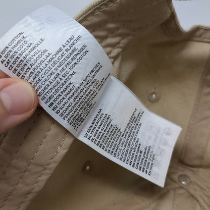 H&M Baseball Cap Beige L Adjustable Slideback Strap 100% Cotton Plain Solid Hat