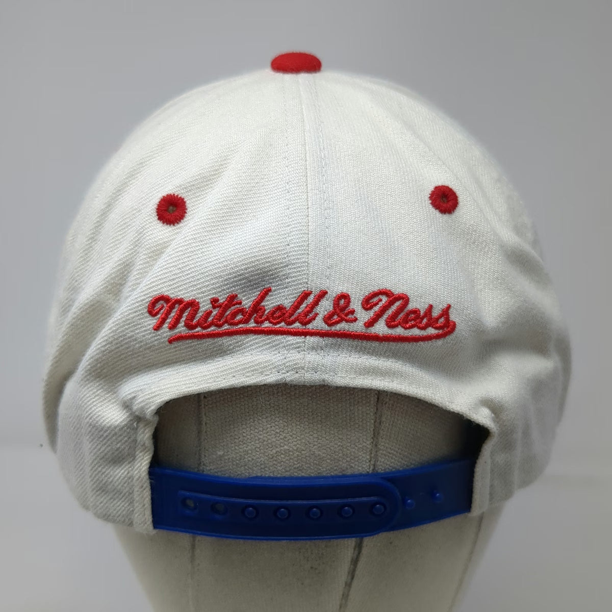 Mitchell & Ness Philadelphia 76ers NBA Snapback Hat White Red Blue One Size