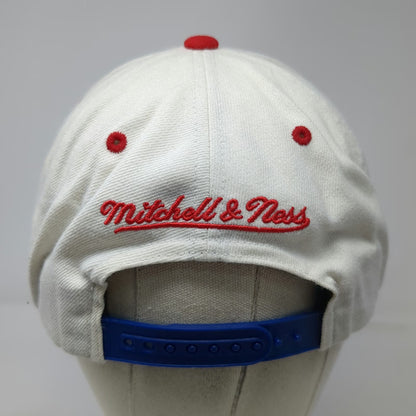 Mitchell & Ness Philadelphia 76ers NBA Snapback Hat White Red Blue One Size
