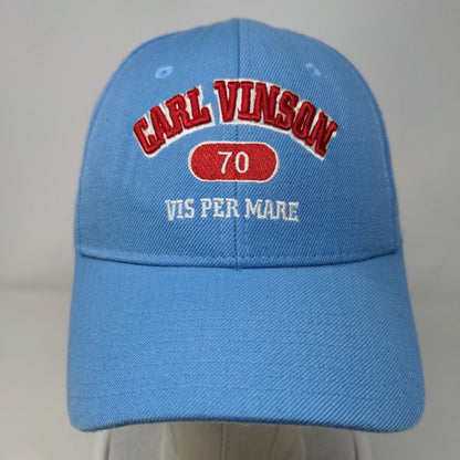 Carl Vinson 70 Vis Per Mare Snapback Hat Blue One Size Embroidered The Corps