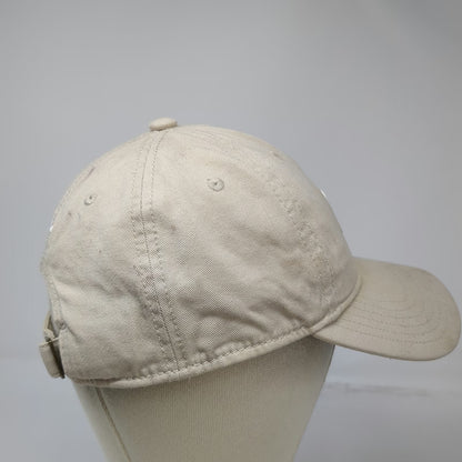 Adidas Baseball Cap Beige One Size Trefoil Embroidered Logo Slideback Hat