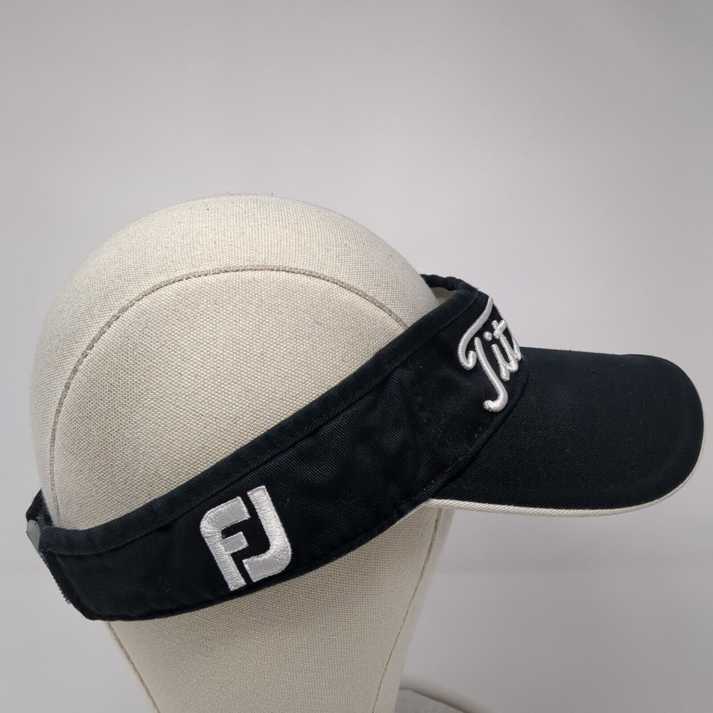 Titleist FJ PRO V1 Golf Sun Visor Black One Size Adjustable Embroidered