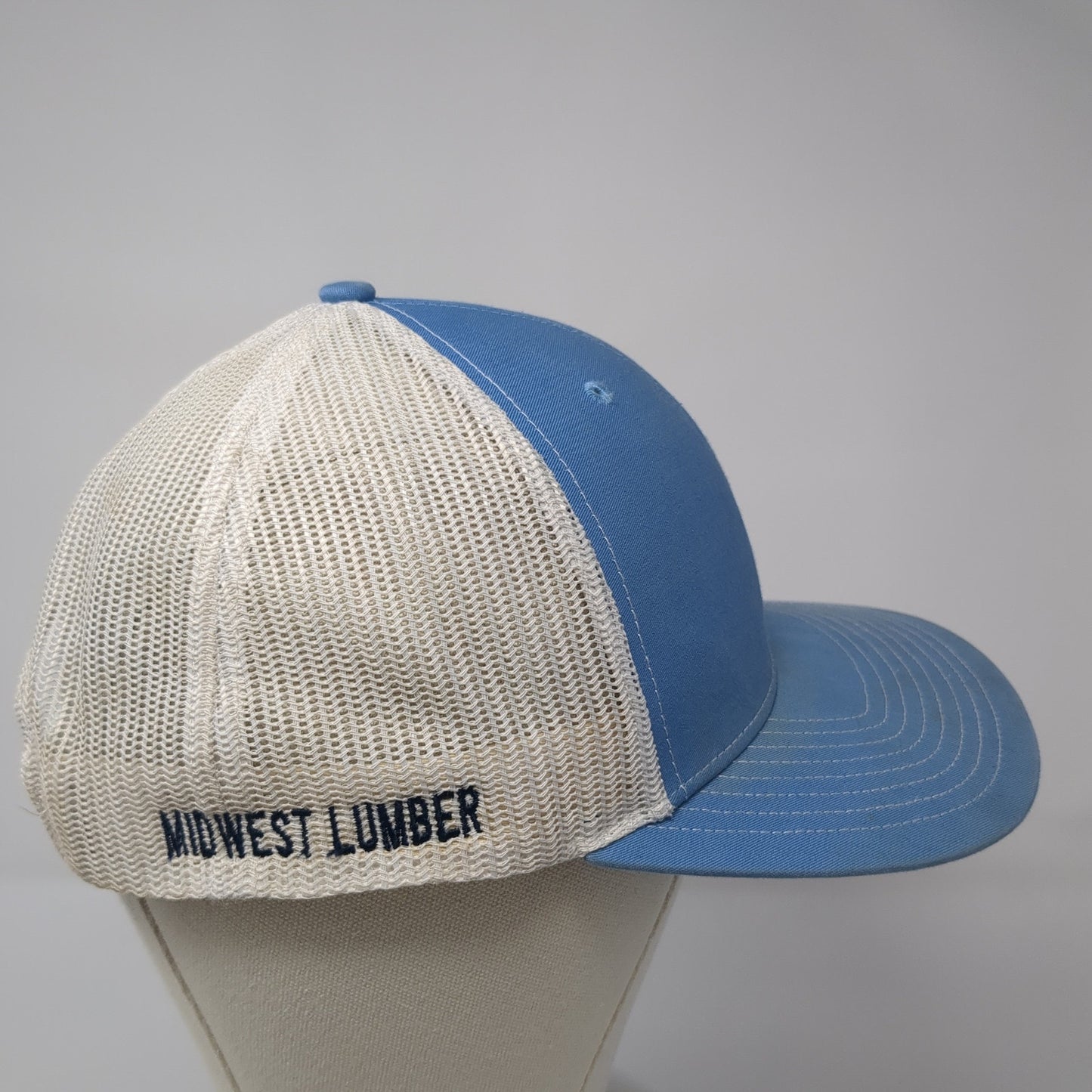 Midwest Lumber Snapback Trucker Hat Blue OS Adjustable Mesh Back Richardson