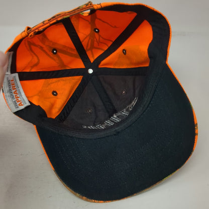 Stihl Baseball Cap Orange Green Brown Camo Mossy Oak Logo One Size Strapback Hat