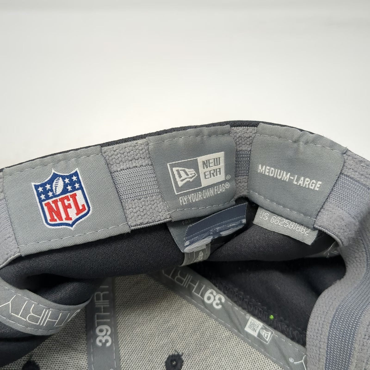 New Era Seattle Seahawks NFL Gray Green Blue White L 39THIRTY Stretch Fit Hat