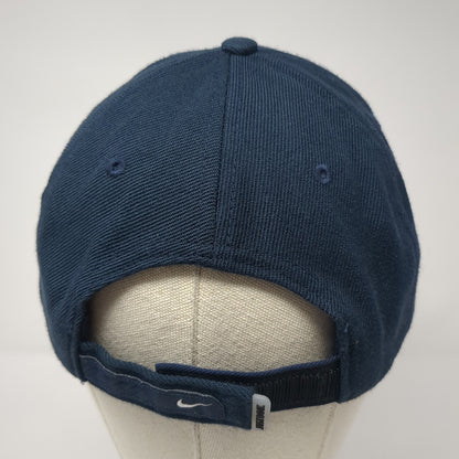 Nike Spell Out Strapback Hat Blue One Size Adjustable Solid Vent Holes