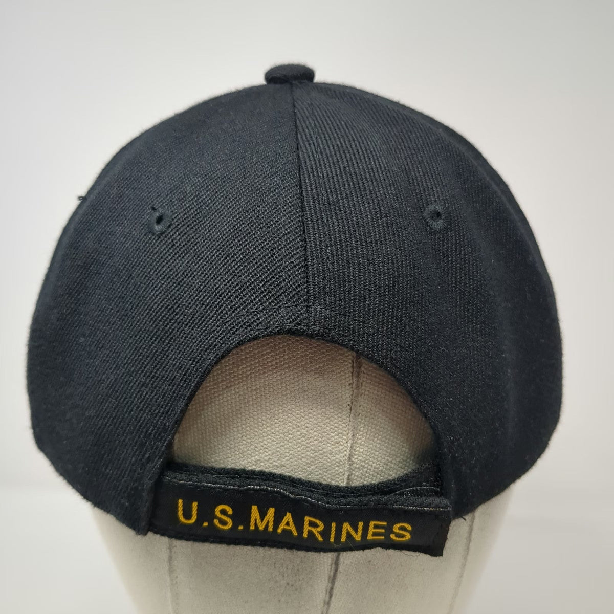 CTS Hats U.S. Marine Corps Bulldog Black One Size Baseball Cap Hat Gold Red