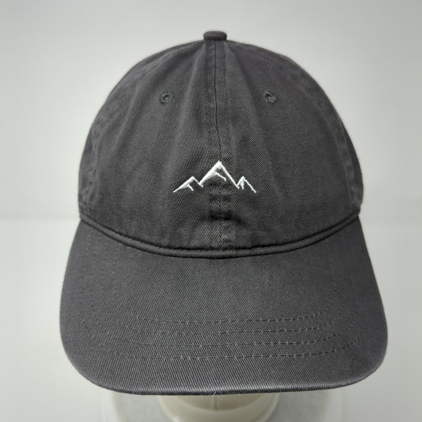 Mountain Slideback Hat Gray One Size Adjustable Embroidered Outdoor Cap