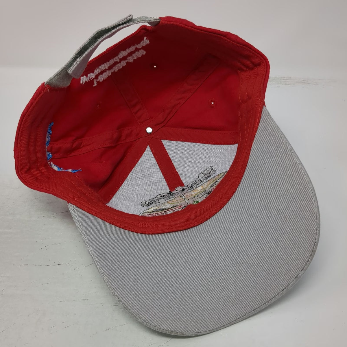 ShadePro Baseball Cap Gray Red One Size Quartzsite 2019 American Flag RV Legacy