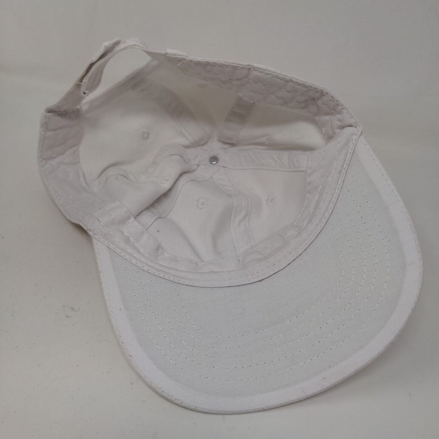 Unbranded Men's Strapback Hat White Adjustable Blank Vent Holes