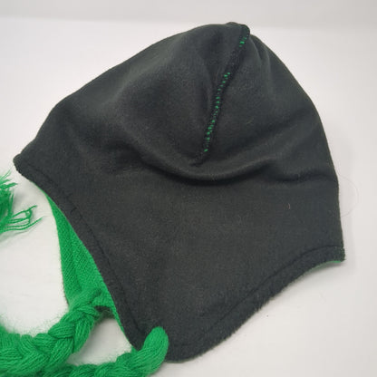 Dr. Seuss The Grinch Knit Beanie Hat Green One Size Braided Embroidered