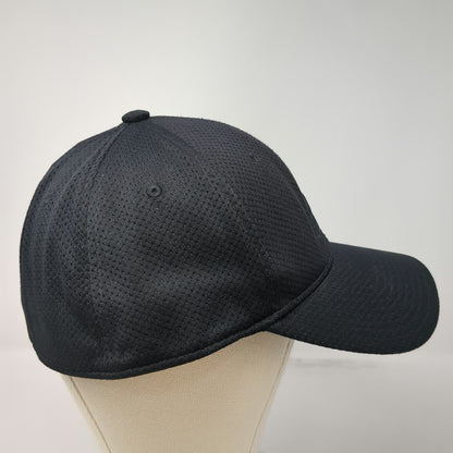 Adidas Baseball Cap Black XL Mesh Tonal Logo Flexfit Performance Athletic Hat