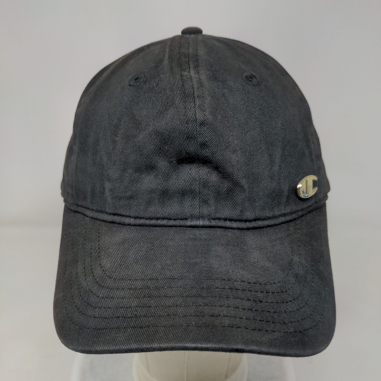 Champion Slideback Hat Black OSFA Embroidered Adjustable C Logo