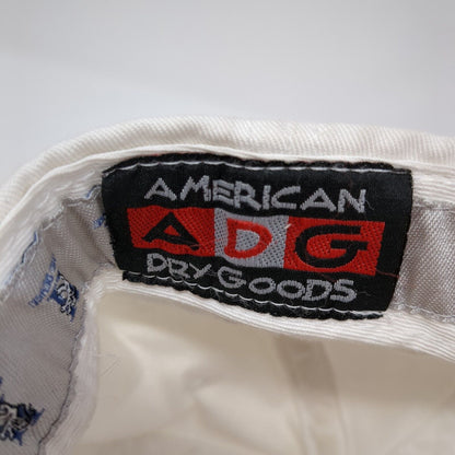 The Deuce Slideback Hat White One Size Adjustable Embroidered American Dry Goods