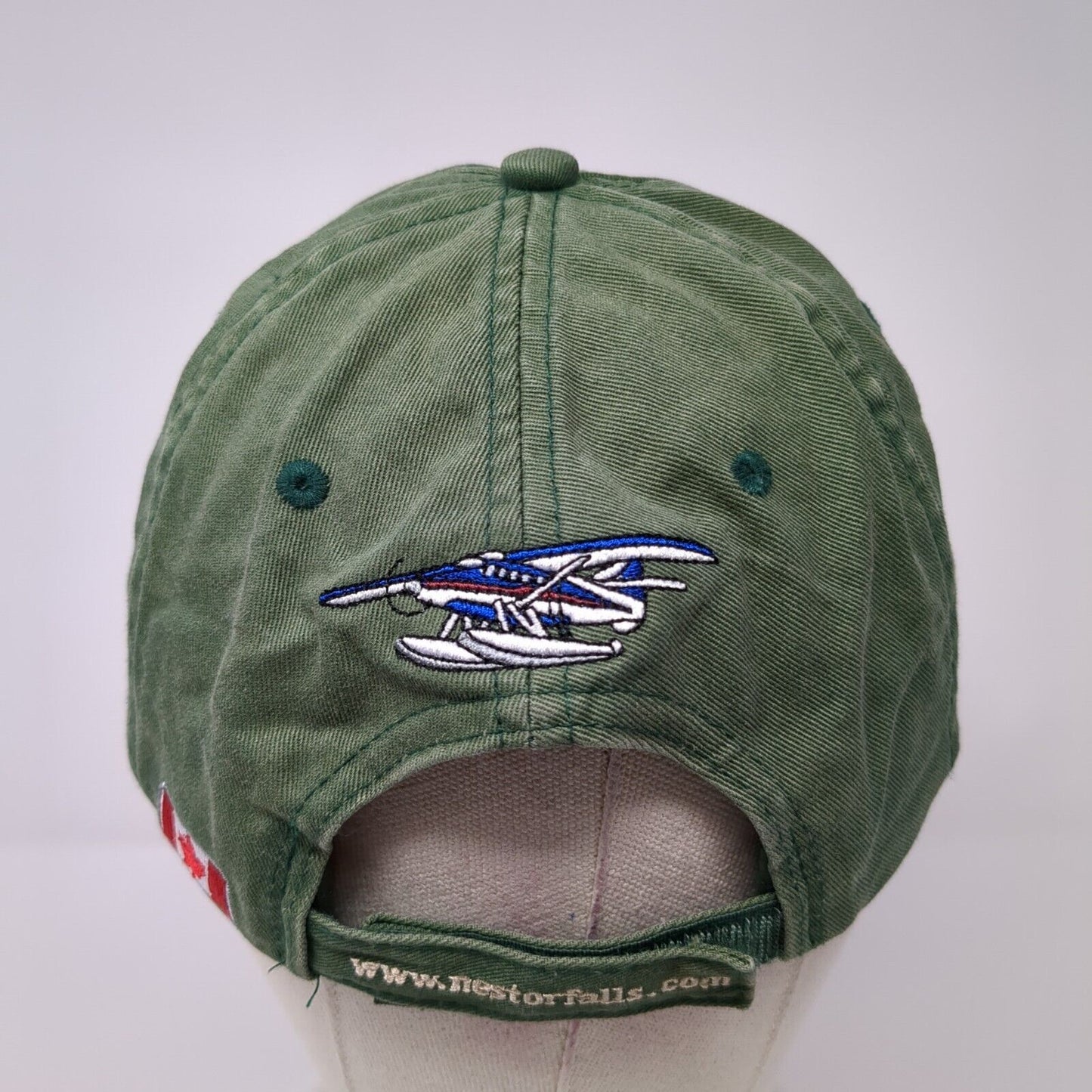 Nestor Falls Fly-In Outposts Strapback Hat Green One Size Adjustable
