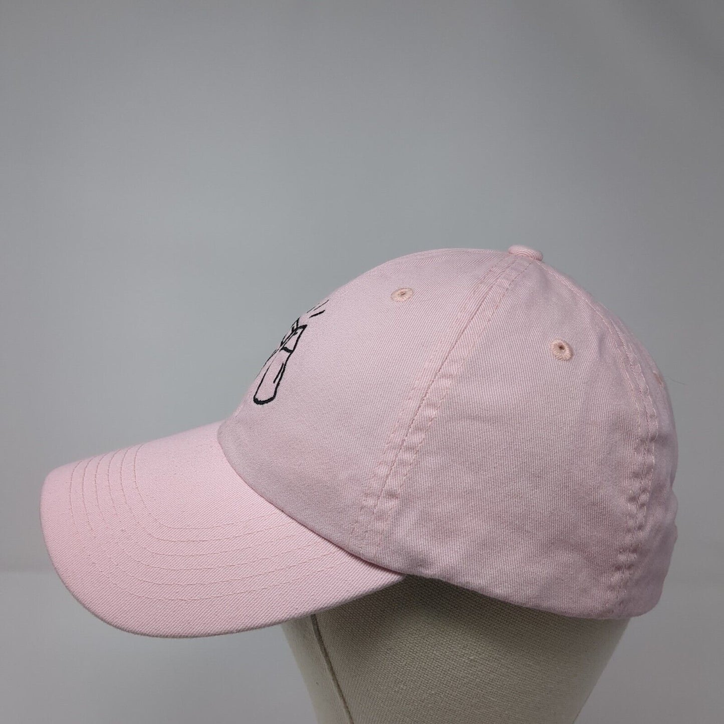 Unbranded Slideback Baseball Cap Pink One Size Adjustable Embroidered Cotton