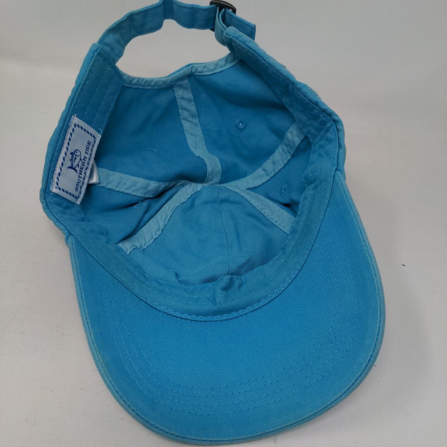 Southern Tide Slideback Hat Blue One Size Adjustable Embroidered 5 Panel Cotton