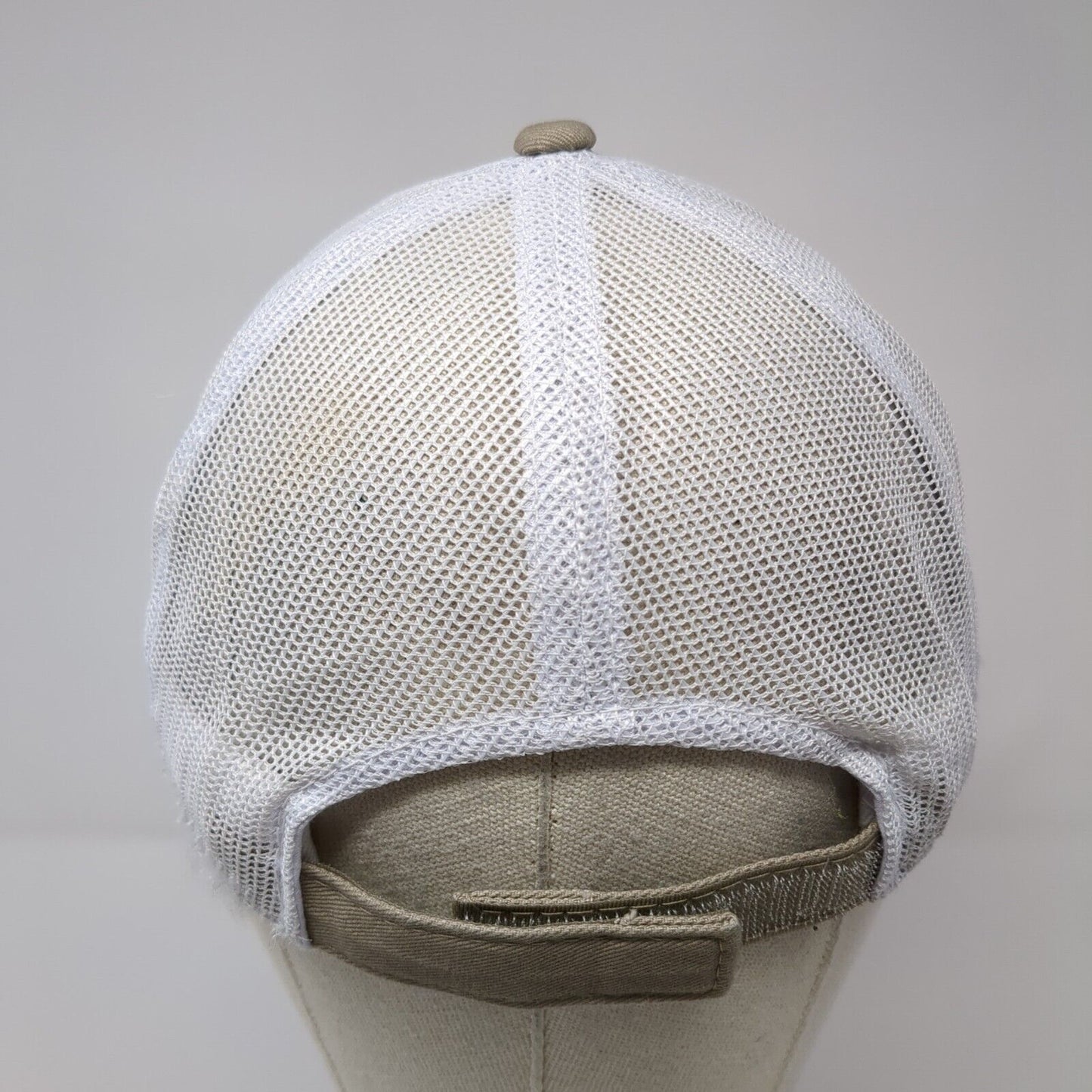 Lew's Strapback Mesh Back Trucker Hat Brown One Size Outdoor Cap 6 Panel