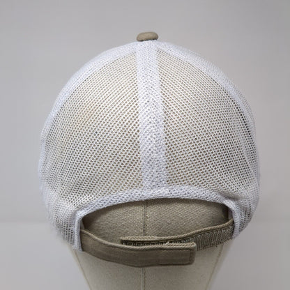 Lew's Strapback Mesh Back Trucker Hat Brown One Size Outdoor Cap 6 Panel