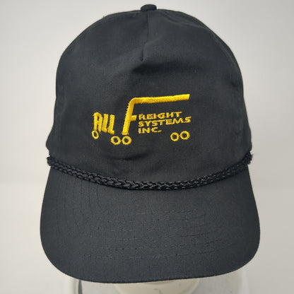 All Freight Systems Inc Snapback Hat Black OS Adjustable Embroidered Rope KC