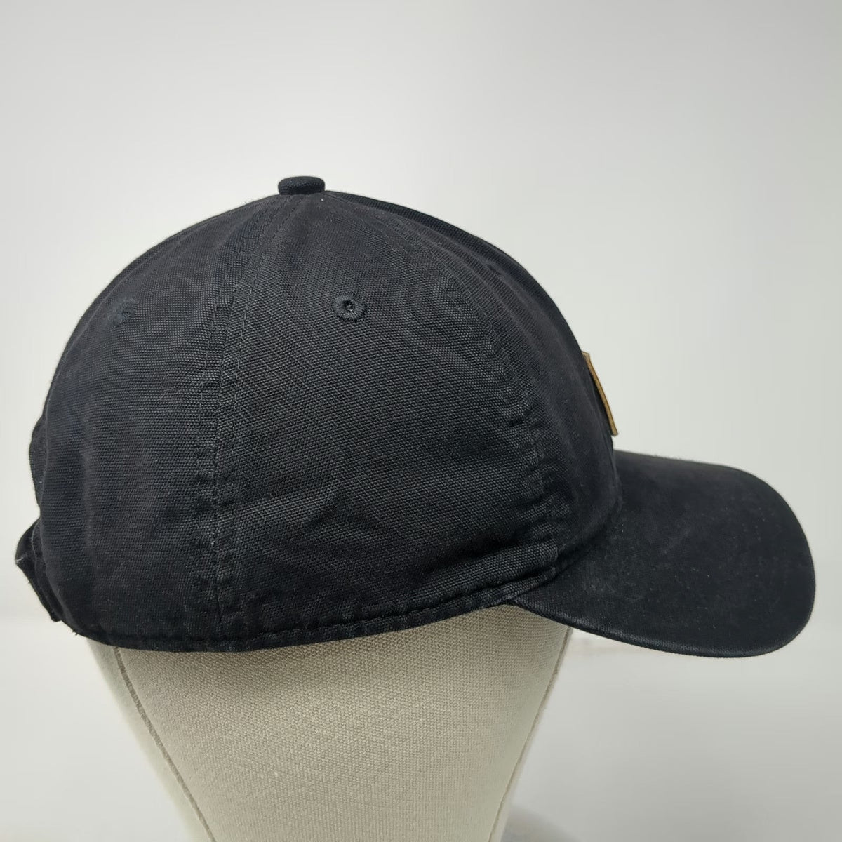 Carhartt Baseball Cap Black One Size Strapback Adjustable Cotton Canvas Logo Hat