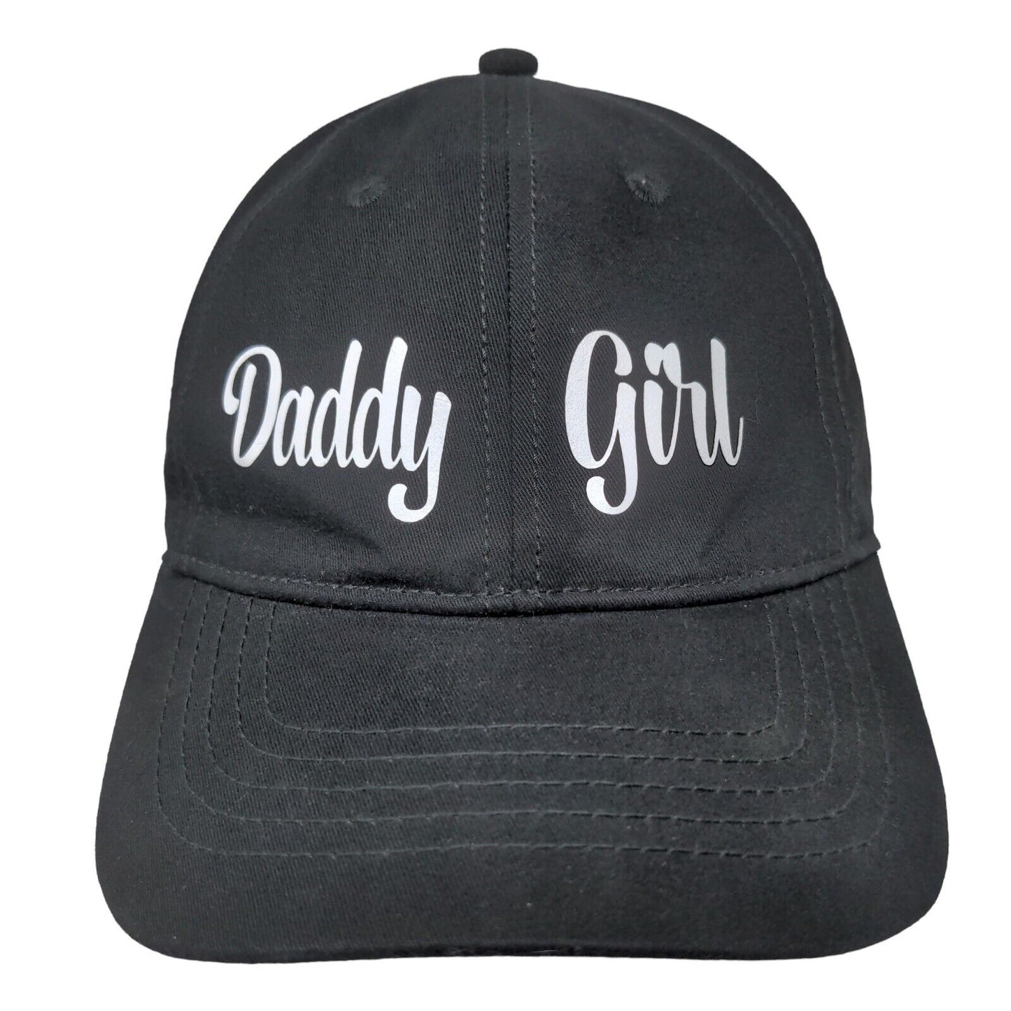 Daddy Girl Slideback Hat Black OSFM Adjustable 6 Panel Vent Holes