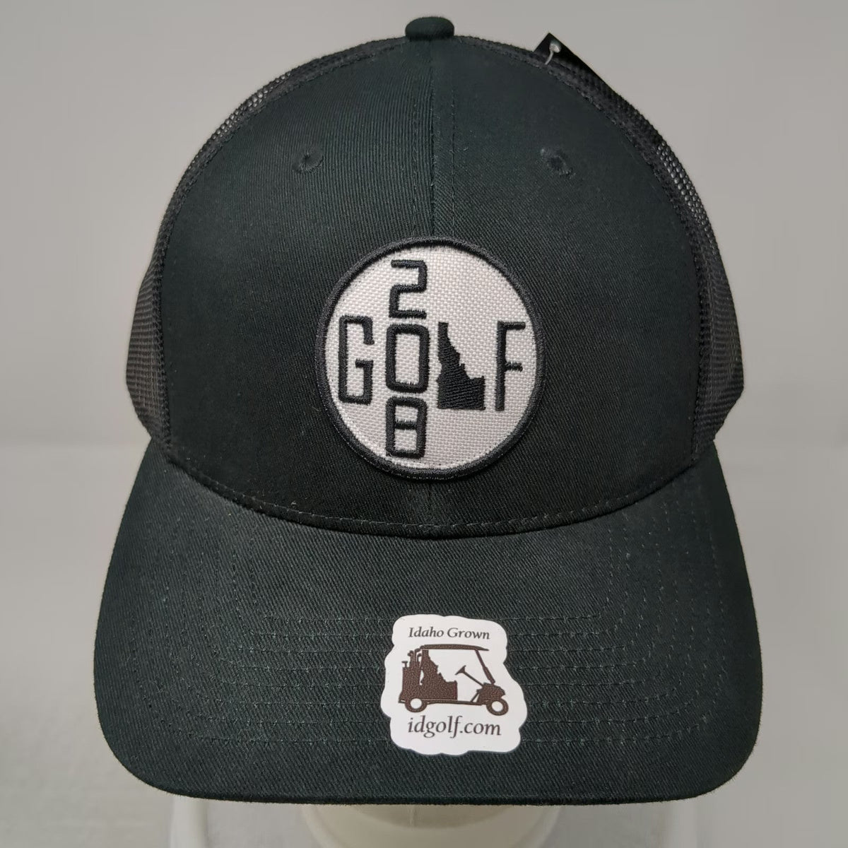 Outdoor Cap Trucker Hat Black One Size 208 Golf Idaho Mesh Snapback Patch Map