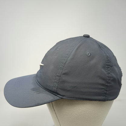 Nike Baseball Cap Gray One Size Strapback Embroidered Swoosh Logo Hat Polyester