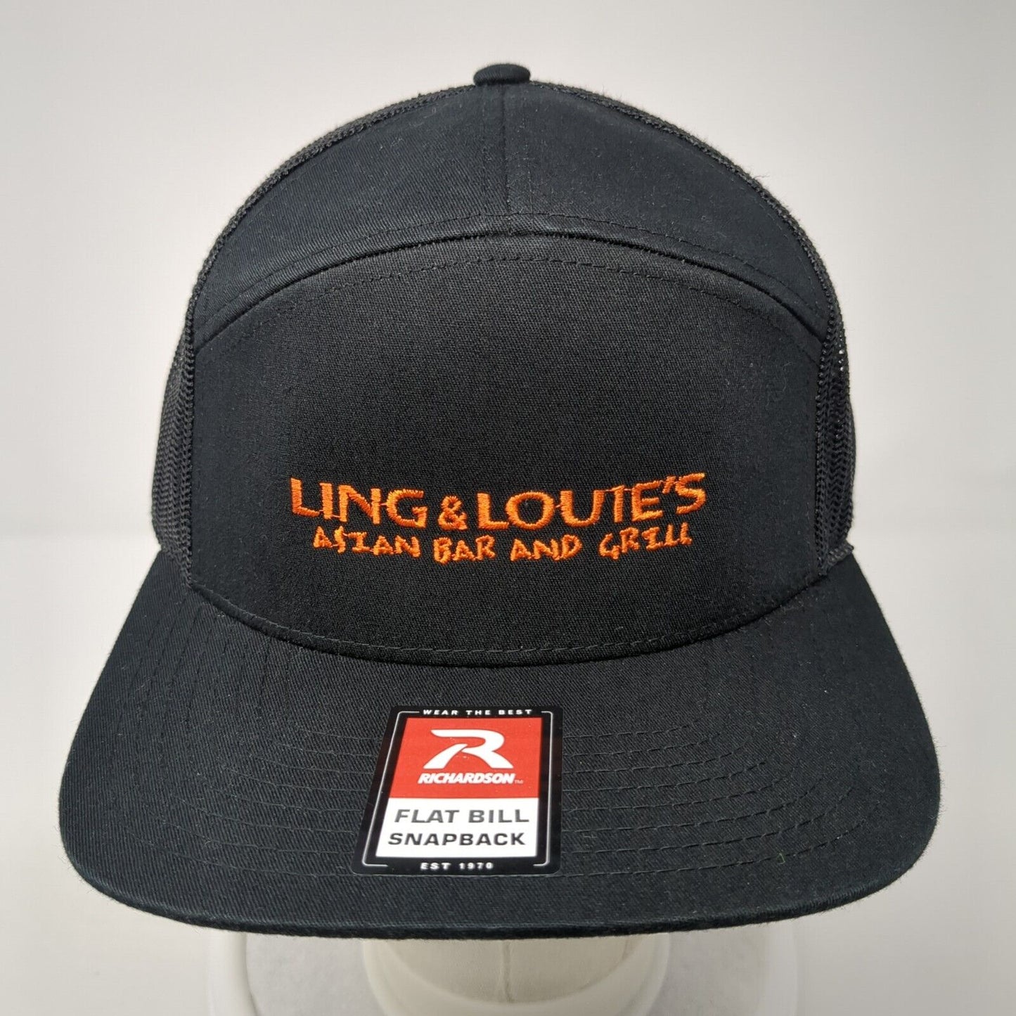 Ling & Louie's Asian Bar and Grill Trucker Hat Black One Size Mesh Back