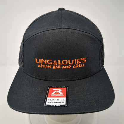 Ling & Louie's Asian Bar and Grill Trucker Hat Black One Size Mesh Back