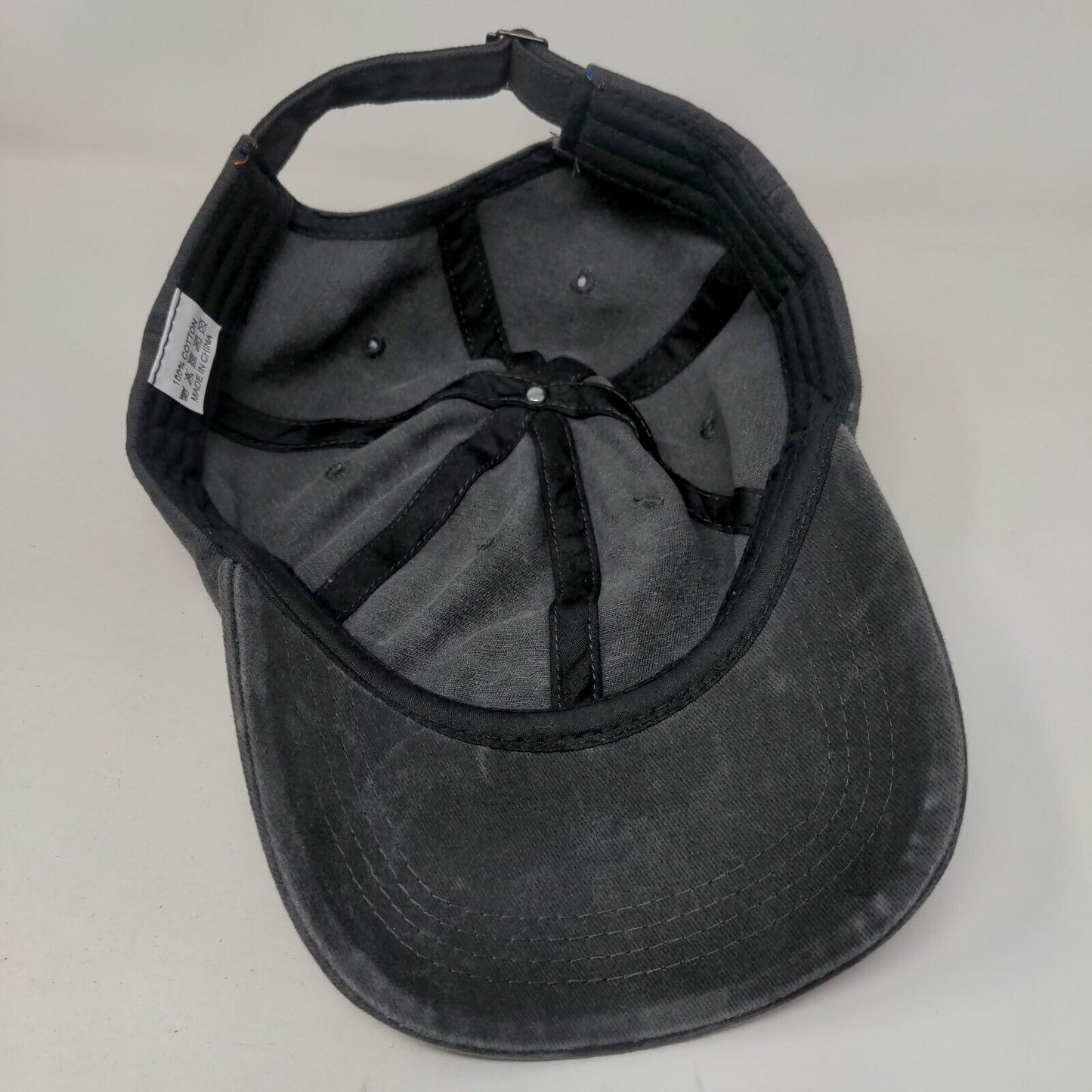 Eat Sleep Play Guitar Repeat Slideback Hat Gray One Size Adjustable