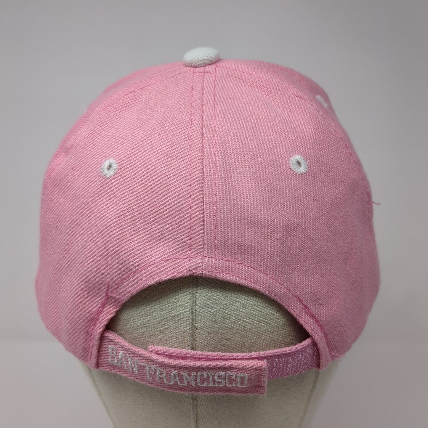 San Francisco Strapback Hat Pink One Size Adjustable Embroidered 6 Panel Lanza