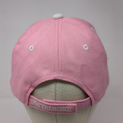 San Francisco Strapback Hat Pink One Size Adjustable Embroidered 6 Panel Lanza