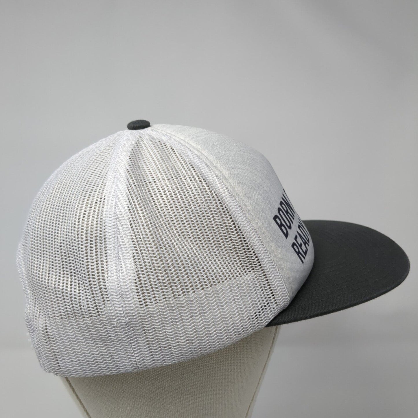 Born on The River Snapback Trucker Hat White OS Adjustable Mesh NRS Moscow Idaho