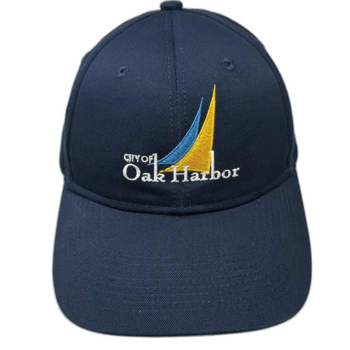 Port Authority Baseball Cap Blue One Size City of Oak Harbor Hat Slideback