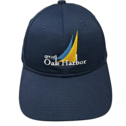 Port Authority Baseball Cap Blue One Size City of Oak Harbor Hat Slideback