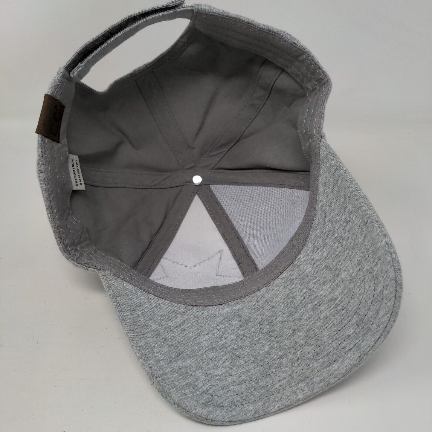 Glitter Star Strapback Hat Gray One Size Adjustable Lightweight 6 Panel Cotton