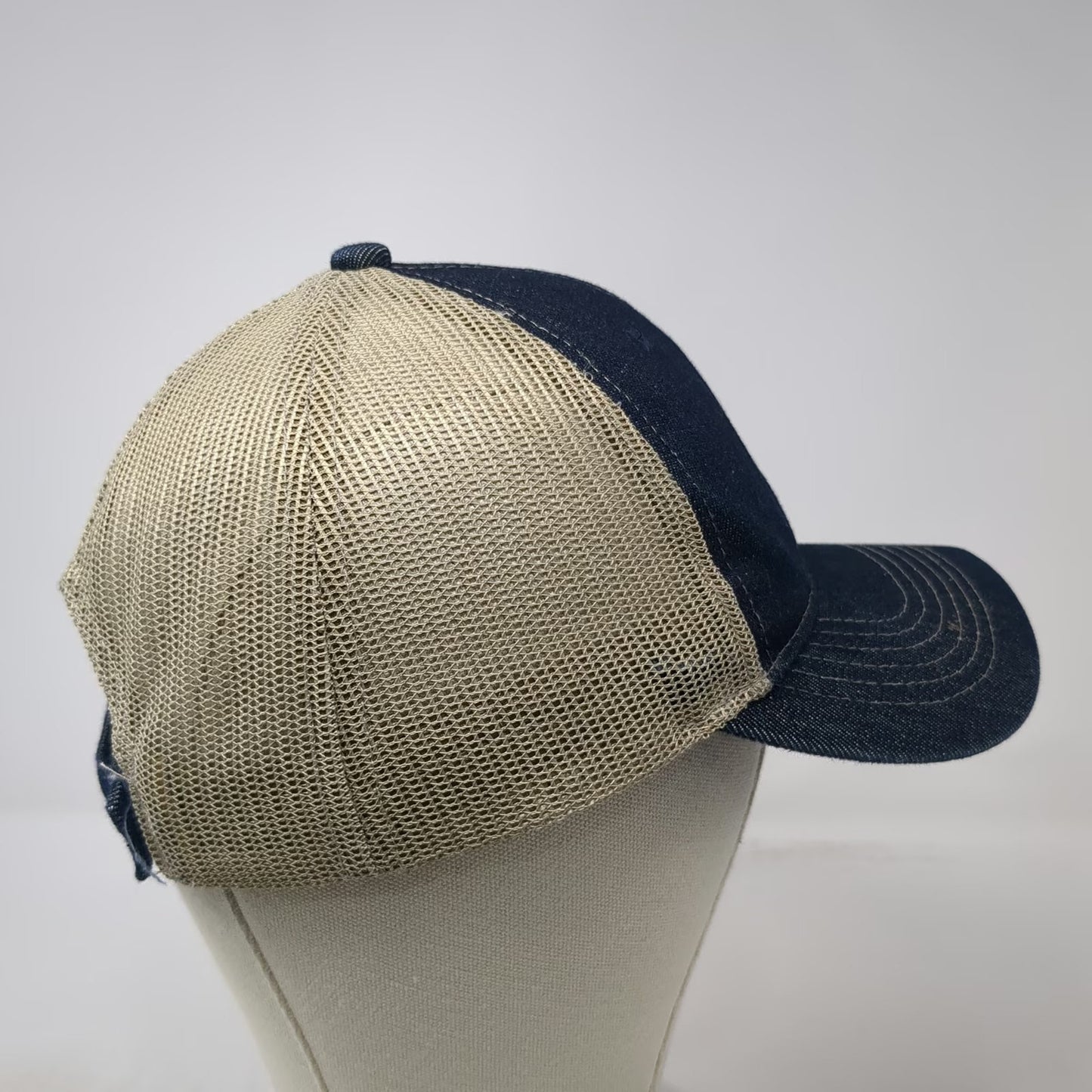 Union Resource Marketing Blue Baseball Cap One Size Denim Mesh Strapback Hat