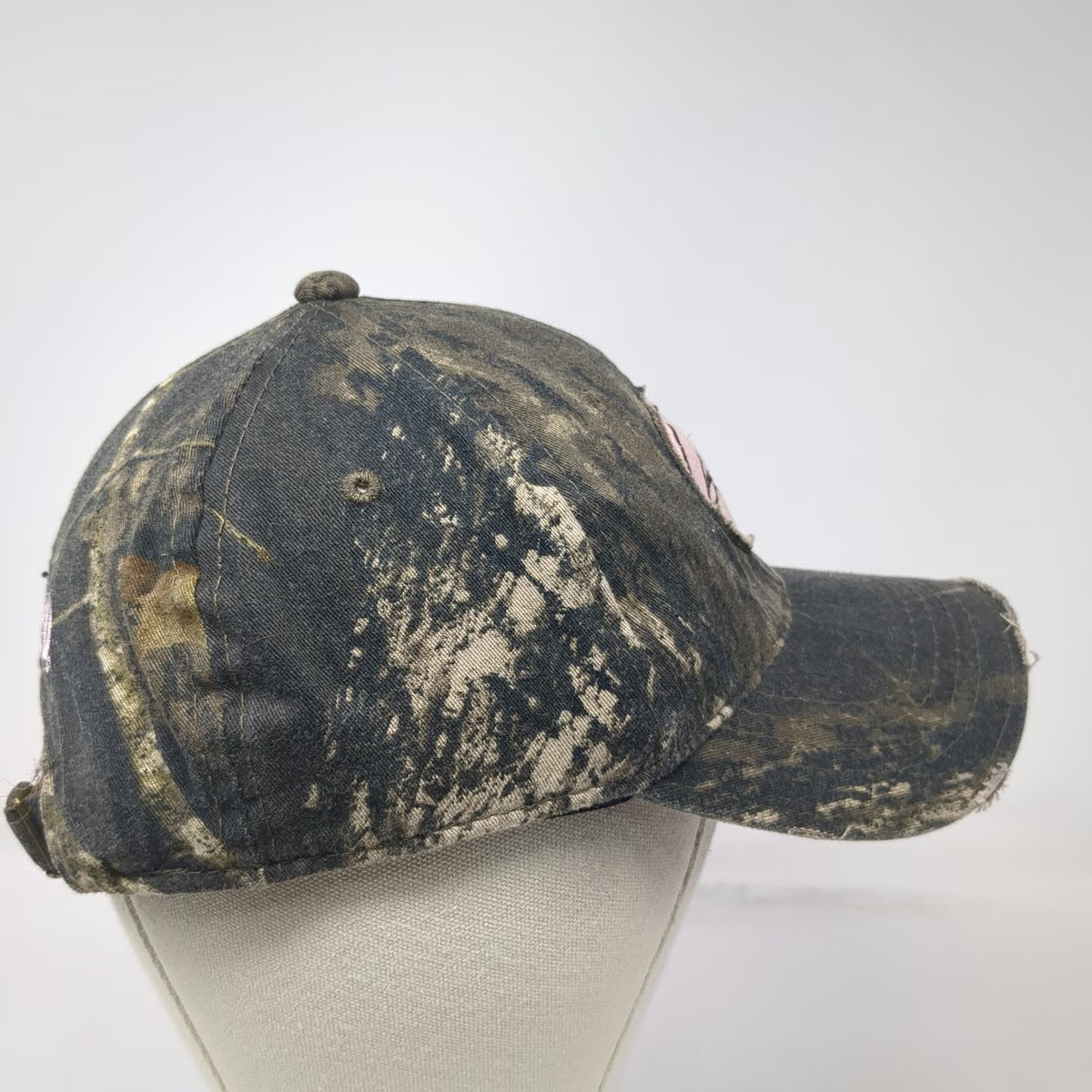 RedHead Baseball Cap One Size Green Camo Pink Distressed Outdoor Hunting Hat