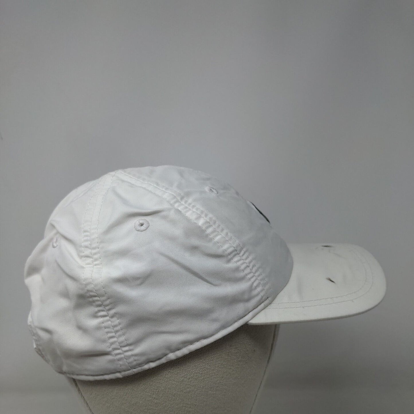 Lacoste Strapback Hat White TU Adjustable Embroidered Vented Holes 6 Panel
