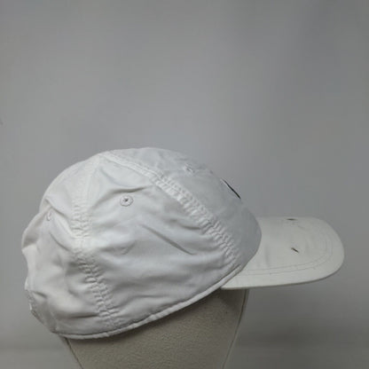Lacoste Strapback Hat White TU Adjustable Embroidered Vented Holes 6 Panel