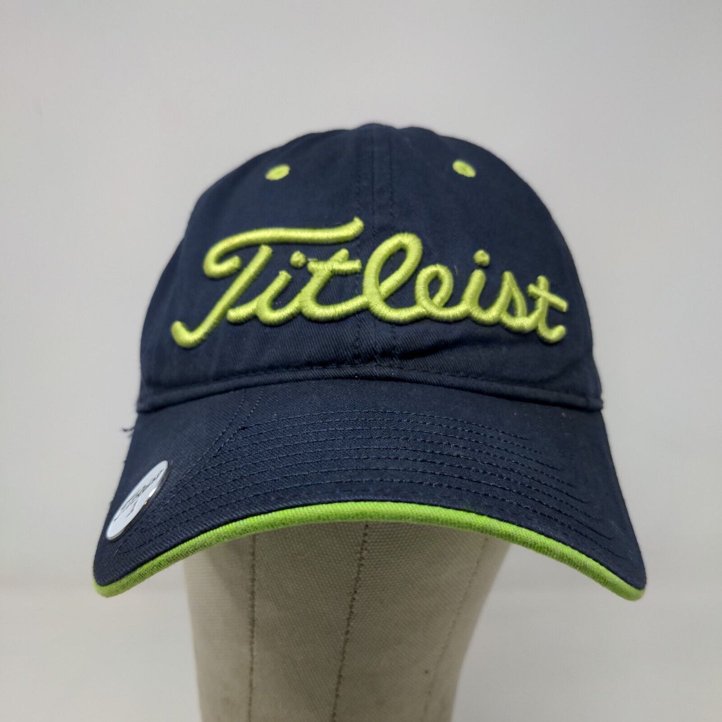 Titleist by New Era Men's Slideback Hat Blue Green Embroidered Big Logo Cotton