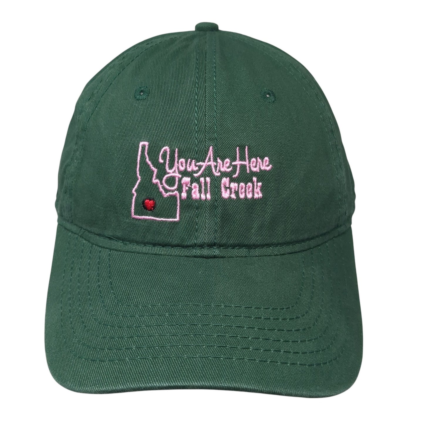 You Are Here Fall Creek Idaho Slideback Hat Green One Size Sportsman