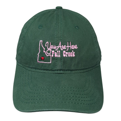 You Are Here Fall Creek Idaho Slideback Hat Green One Size Sportsman