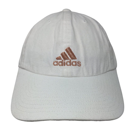 Adidas Aeroready Slideback Hat White One Size Embroidered 3 Stripes