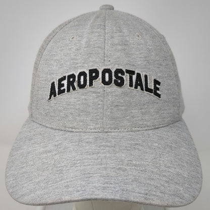 Aeropostale Baseball Cap Gray M Arched Logo Jersey Stretch Fit Embroidery hat
