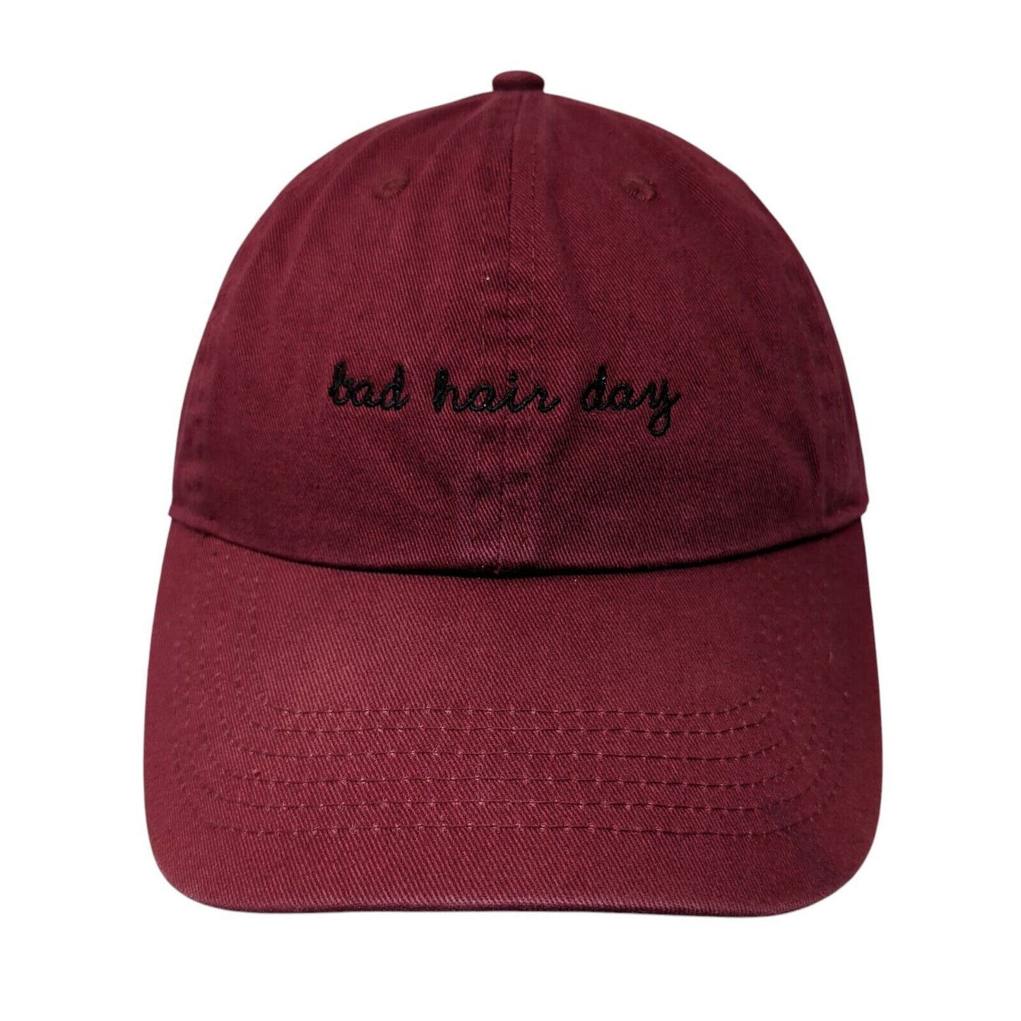 Bad Hair Day Slideback Hat Red One Size Adjustable Embroidered David And Young