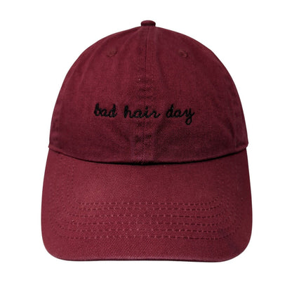 Bad Hair Day Slideback Hat Red One Size Adjustable Embroidered David And Young
