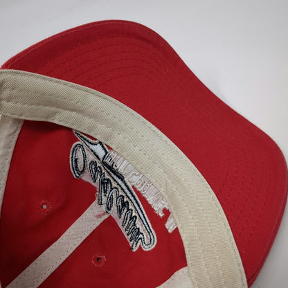 Eagle Wing Baseball Cap Red One Size Strapback Hat Oaklawn Hot Springs Mesh Back