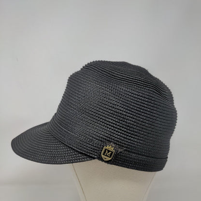 Montique Sun Hat Straw Hat Black Large Soft Brim Outdoor Wide Brim